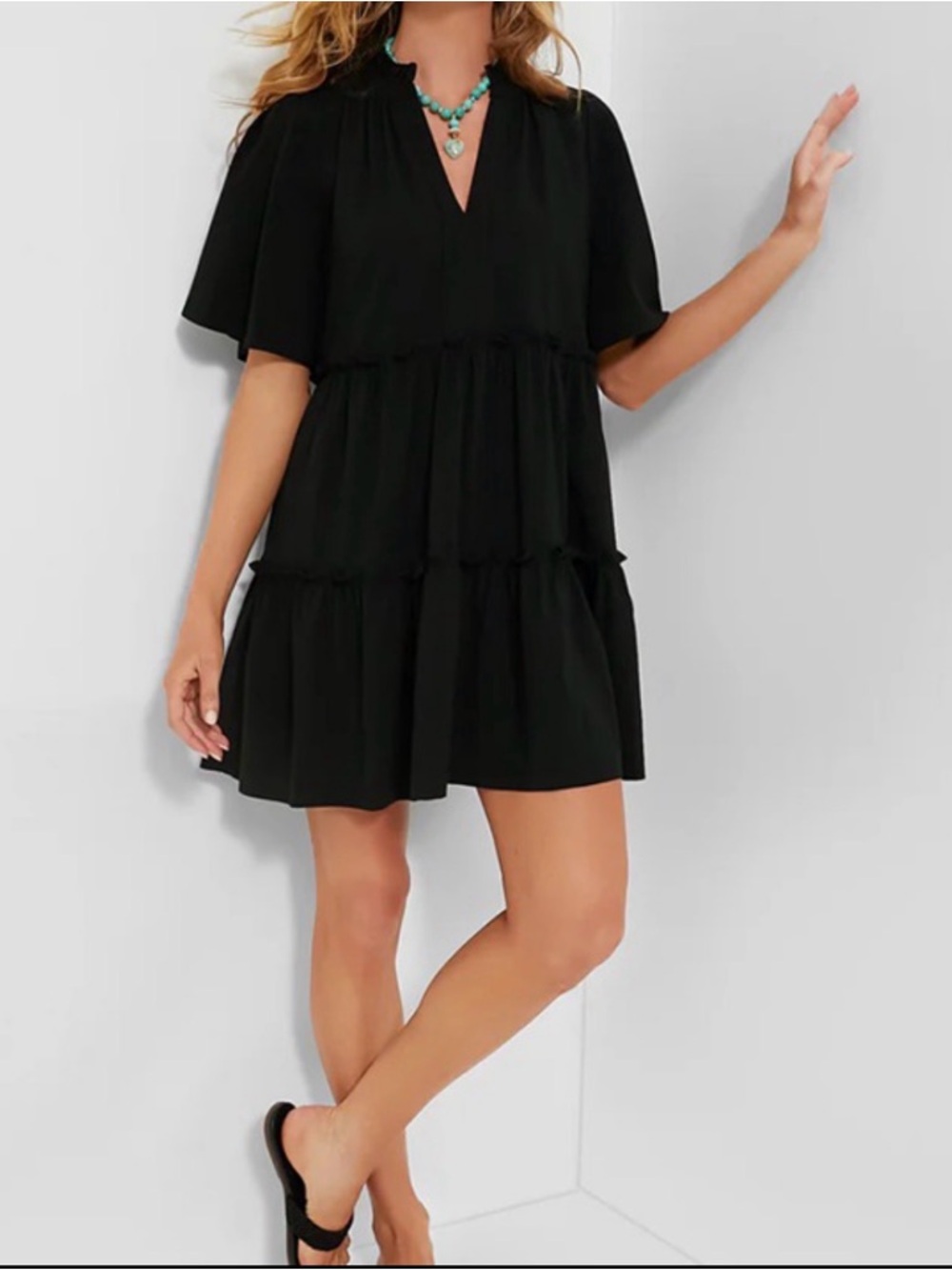 Tuckernuck Black Crepe Crawford
Mini Dress Various Size XXS